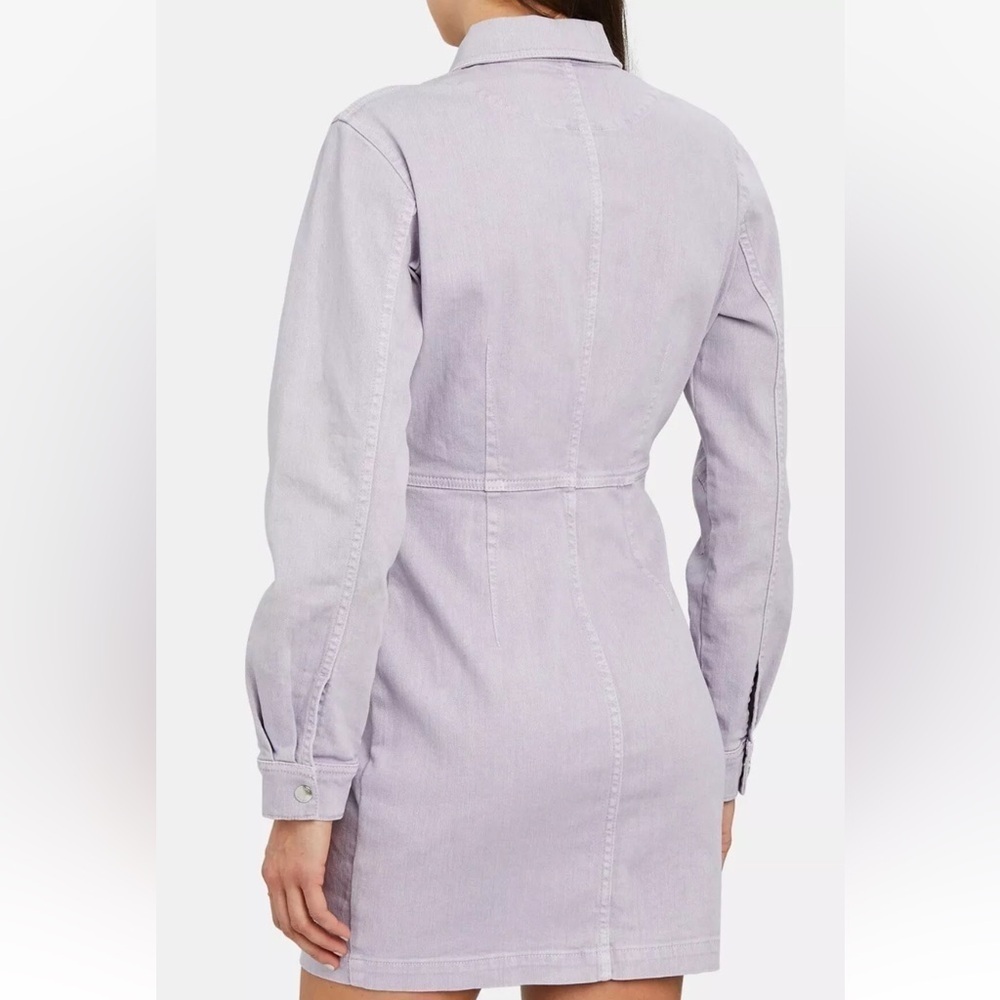 NWOT SAMSOE SAMSOE Bertha Denim Shirt Dress Lilac Purple Casual Women’s Large - Picture 2 of 14